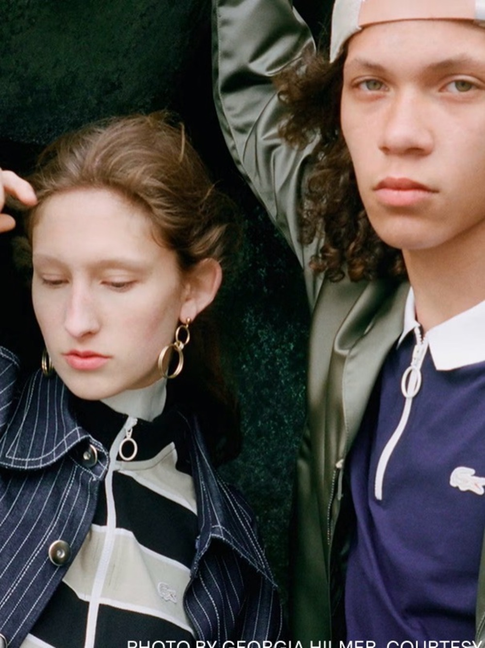 Lacoste x Opening Ceremony  Black Cream Stripe Short-Sleeve Polo Mini Dress - Picture 6 of 8